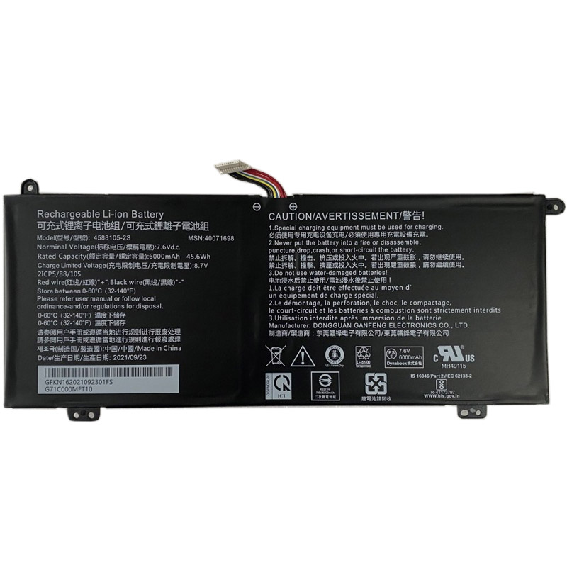 Sostituzione Batteria per laptop Peaq OEM  per 4588105-2S 